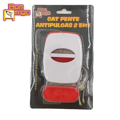 Kit Pentes Antipulga 2 em 1 para Gatos e Pets - Bom Amigo
