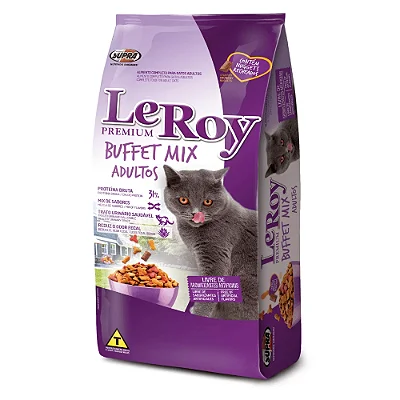 Ração Seca LeRoy Premium Gato Adulto Sabor Buffet Mix 10kg