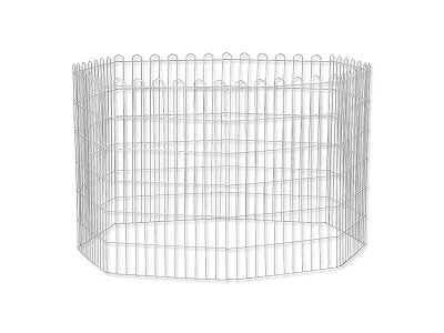 Cercado Médio Dobrável Epóxi Branco E074M Gaiolas Londrina