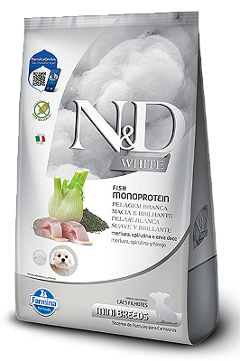 Ração Farmina N&D White Puppy Mini 1,5kg para Cães Filhotes de Porte Mini Sabor Peixe 1,5kg