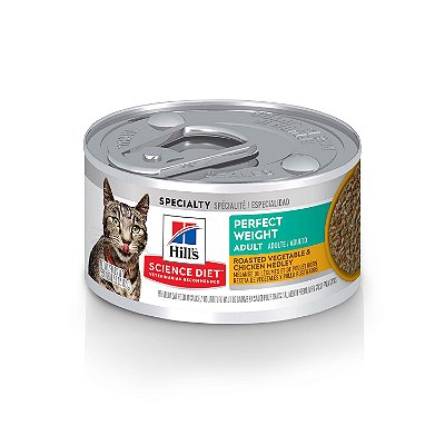 Ração Úmida Hill's Science Diet Peso Perfeito para Gatos Adultos Sabor Frango 82g