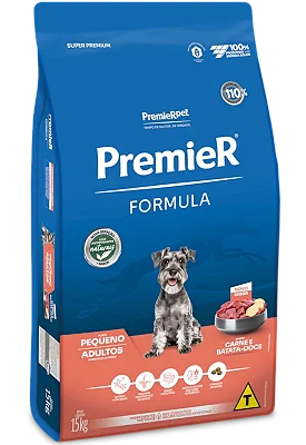Ração Premier Fórmula para Cães Adultos de Raças Pequenas Sabor Carne e Batata Doce