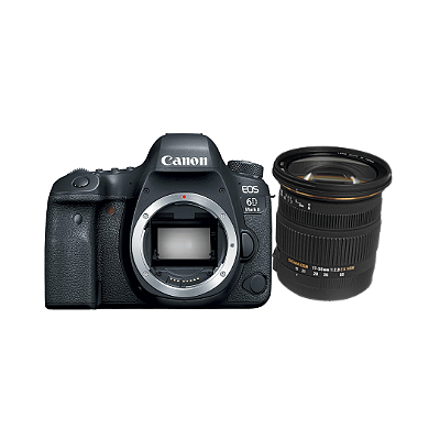 CÂMERA CANON DSLR EOS 6D MARK II + LENTE SIGMA 12-24MM F4.5-5.6 EX DG PARA CANON (DIÁRIA)