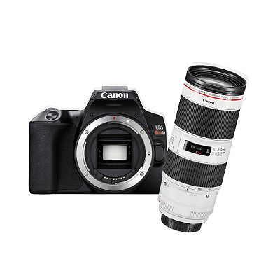 KIT CÂMERA CANON DSLR EOS REBEL SL3 +LENTE CANON  EF 70-200mm f/2.8L USM
