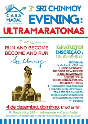 Sri Chinmoy Evening - eventos gratuitos diversos aos domingos