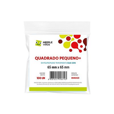 Sleeves Quadrado Pequeno + 65 x 65 mm (Blue Core)