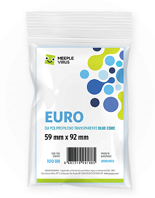 Sleeves Euro Blue Core (59x92mm)