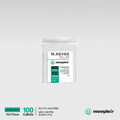Sleeves MeepleBR SLIM - QUADRADO (70x70mm)