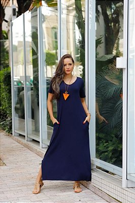 Vestido Básico Bolsos