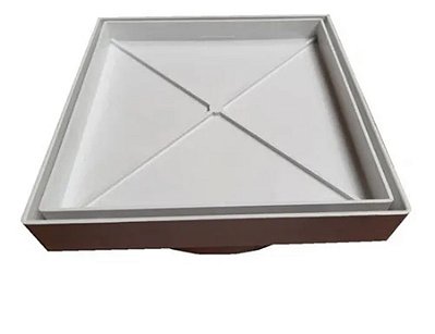 Ralo quadrado 15x15 invisível branco 100mm e 150mm