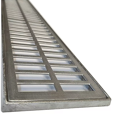 Ralo linear 15x50 grelha com suporte ( 1 peça 15x50cm )