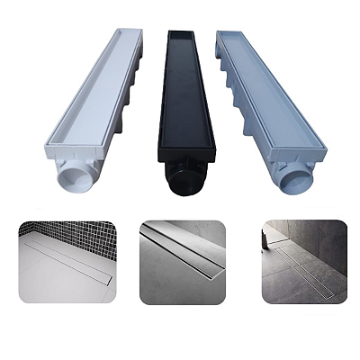ralo linear 6x50cm invisível ( acabamento com piso/porcelanato/cerâmica )