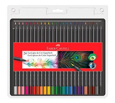 Lápis de cor Super Soft 24 cores