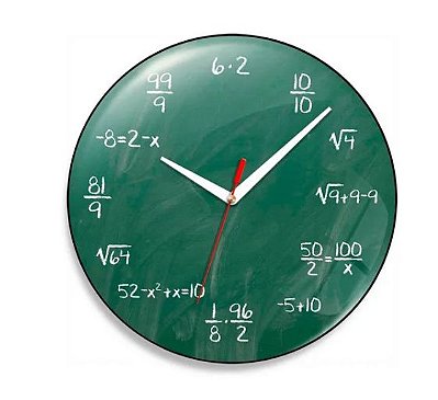 Relógio de parede Geek Blackboard - 30cm