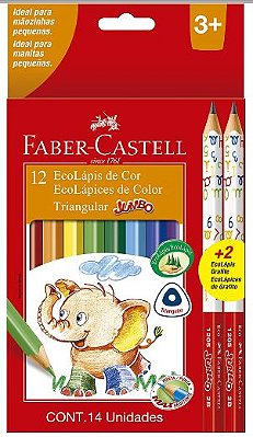 Lápis de cor Jumbo 12 cores - Faber Castell