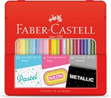 Kit lápis de cor - Pastel - Neon e Metálico - Faber Castell