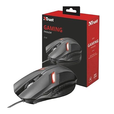 Mouse Usb Trust Gaming Ziva 800/2000 Dpi Preto