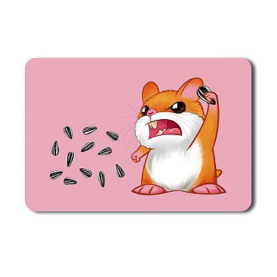 Mousepad Hamster Girassol Barato Antiderrapante em Tecido