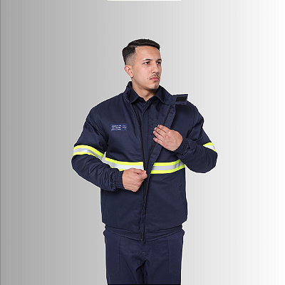 Jaqueta NR10 - Algodão - CA 49.730 - Azul Marinho