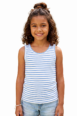 BLUSA INFANTIL MENINA MALHA COM LISTRAS BRANDILI