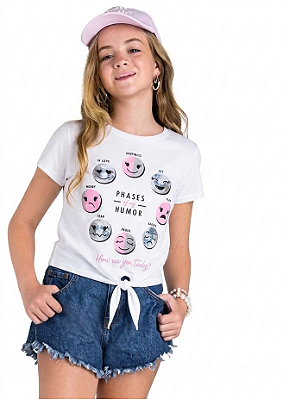 BLUSA MENINA MEIA MALHA ESTAMPADA YOUNG CLASS