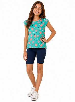 CONJUNTO LIMAO CAMISETA E BERMUDA CICLISTA MALWEE