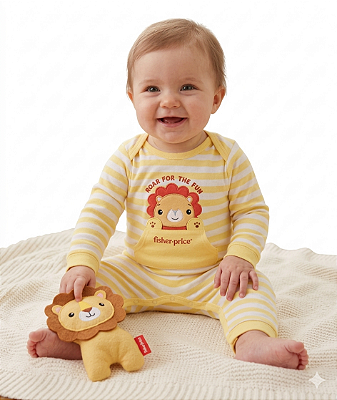 MACACAO BEBE MANGA LONGA EM SUEDINE FISHER PRICE - FAKINI