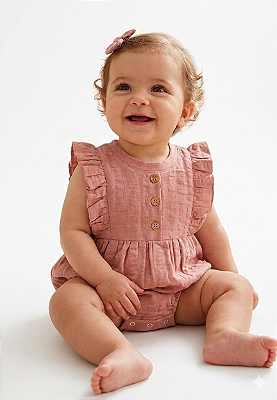 BODY BEBE EM COTTON LEVE COLORITTA