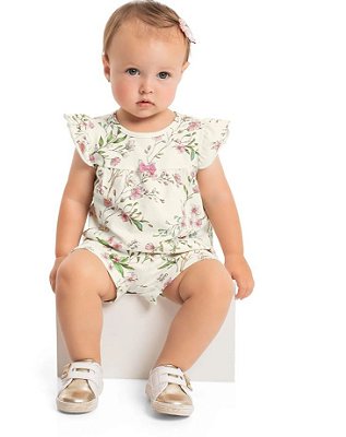 CONJUNTO BATA E SHORT FLORAL QUIMBY