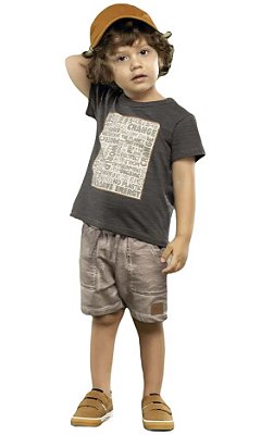 CAMISETA ESTAMPADA EM MEIA MALHA COLORITTA