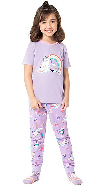 PIJAMA UNICORNIO MEIA MALHA MALWEE KIDS