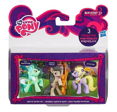 MY LITTLE PONY - MINI FIGURA COM 3 GROOVIN HOOVES SET - HASBRO