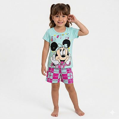 PIJAMA BRILHA NO ESCURO PERSONAGENS - MINNIE