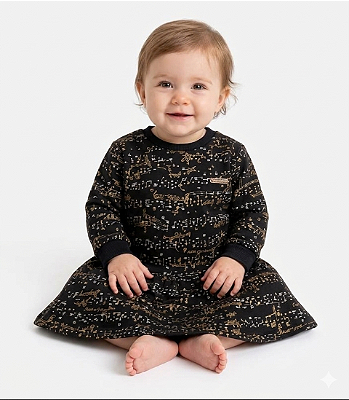 VESTIDO BEBE MANGA LONGA COLORITTA