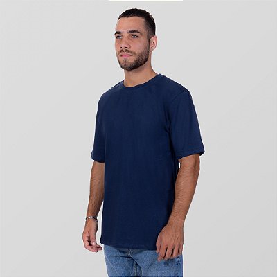 CAMISETA 02 MEIA MALHA MARINHO