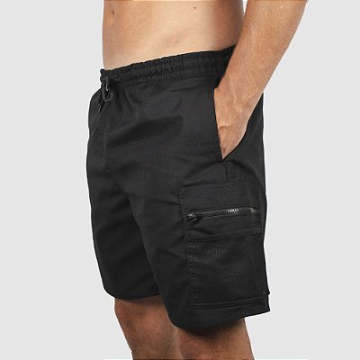 SHORTS CARGO RIP STOP - PRETO