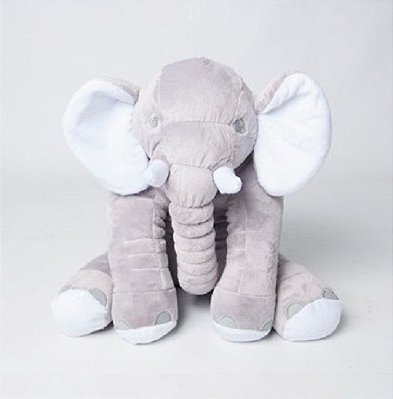 Elefante 50cm - Cinza Com Branco