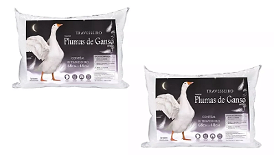 Travesseiro Premium Plumas De Ganso - 70 x 50cm
