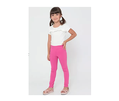 Legging Basica Suplex Infantil - Pink12