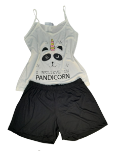 Pijama Alça Verão Nobre Plus Size - Panda
