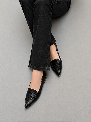 MOCASSIM CROCO PRETO