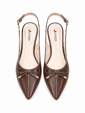 SLINGBACK MISS MARROM