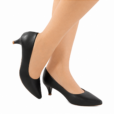 SCARPIN CLÁSSICO PRETO NAPA (SALTO 5CM)