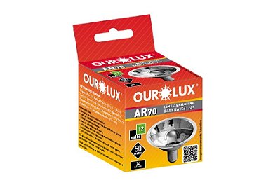 Lâmpada AR70 12V 50W 24 Gramas 2800K - 01331 - Ourolux