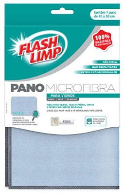 Pano Microfibra Para Vidros - Flashlimp
