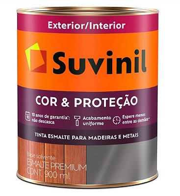 Tinta Esmalte Premium Cor & Proteção Fosco Preto 900ml - Suvinil
