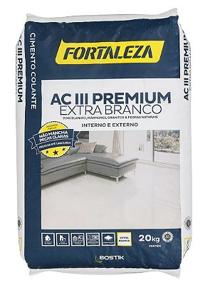 Argamassa AC III Extra Branco 20kg - Fortaleza