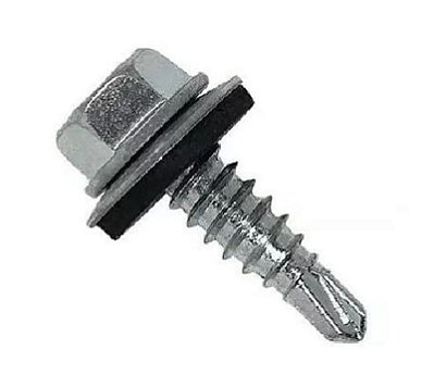 Parafuso Auto Brocante Sextavado (Com Flange) - 14 x 7/8"
