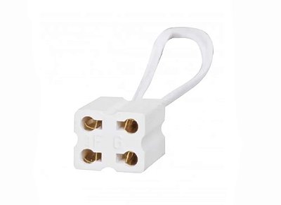 Soquete para Lâmpada Fluorescente Circular (Com Rabicho) - 4 Polos