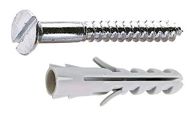 Conjunto Parafuso para Madeira (com Bucha de Nylon) - 7mm